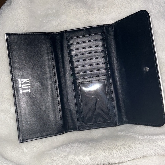 Kut From The Kloth Black White Striped Wallet - Picture 3 of 7